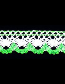ENCAJE DE HILO 2.5CM YARDA #1001 VERDE CANA