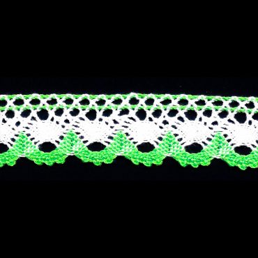 ENCAJE DE HILO 2.5CM YARDA #1001 VERDE CANA