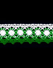ENCAJE DE HILO 3.0CM YARDA #1002 VERDE