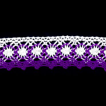 ENCAJE DE HILO 3.0CM YARDA #1002 MORADO