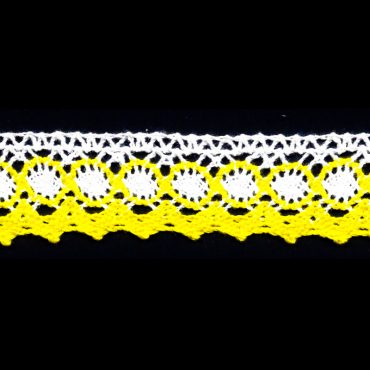 ENCAJE DE HILO 3.0CM YARDA #1002 AMARILLO