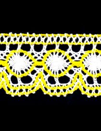 ENCAJE DE HILO 4.8CM YARDA #1004 AMARILLO