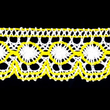 ENCAJE DE HILO 4.8CM YARDA #1004 AMARILLO