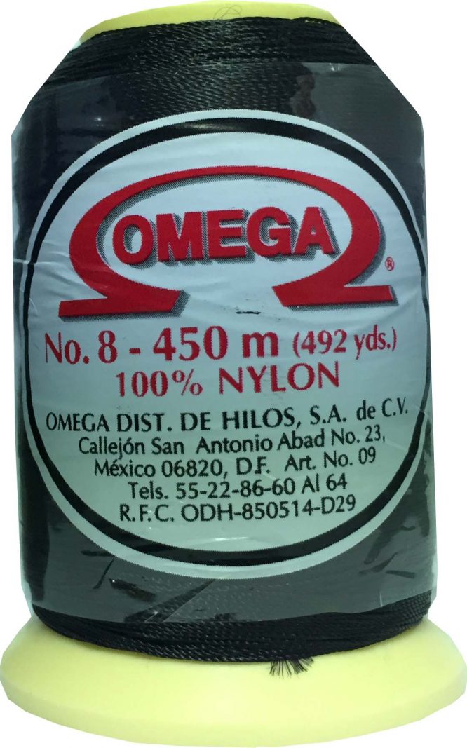 HILO NYLON OMEGA #8 450m NEGRO C11 NEGRO