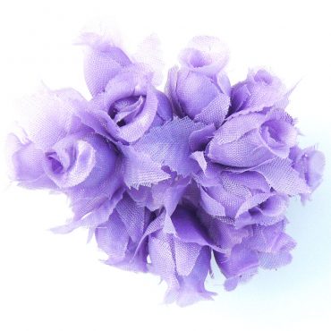 FLORES DE TELA TIPO BOTON 1700 LILA 12PCS