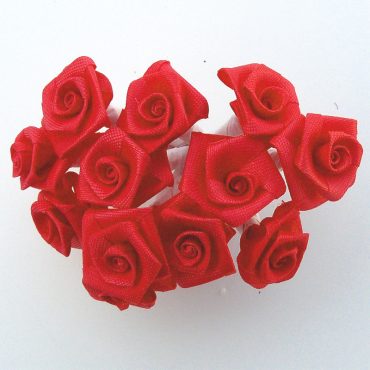 FLORES DE TELA TIPO ROCOCO 8311 ROJO 12PCS