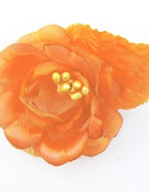 FLORES DE TELA TIPO ROSA SENCILLA 8350 NARANJA