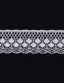 ENCAJE CHAVELA LUREX PLATEADO YARDA