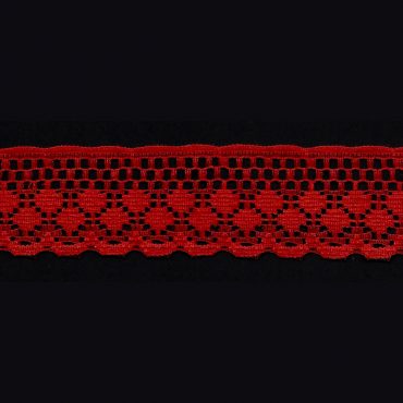 ENCAJE CHAVELA ROJO YARDA