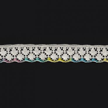 ENCAJE CHAVELITA MULTICOLOR YARDA