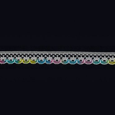 ENCAJE PEPITA MULTICOLOR YARDA
