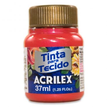 PINTURA ACRILEX 37ML METALICO 555 ROJO
