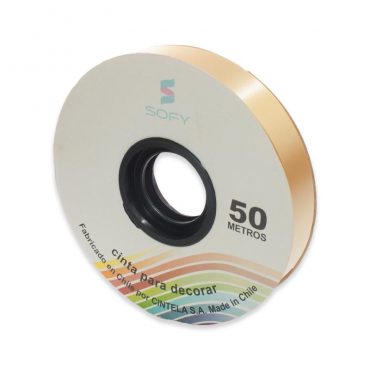 CINTA DE PAPEL SOFY 3/4 50MTS ROLLO DORADO