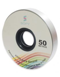 CINTA DE PAPEL SOFY 3/4 50MTS ROLLO GRIS
