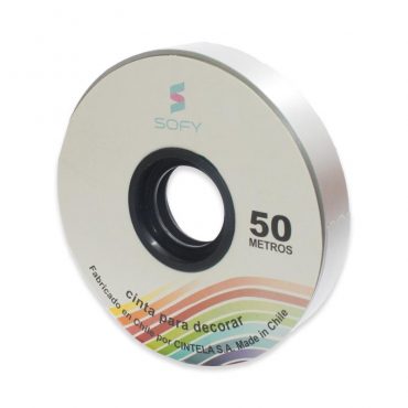 CINTA DE PAPEL SOFY 3/4 50MTS ROLLO GRIS