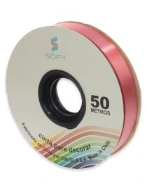 CINTA DE PAPEL SOFY 3/4 50MTS ROLLO ROJO