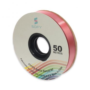 CINTA DE PAPEL SOFY 3/4 50MTS ROLLO ROJO