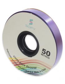 CINTA DE PAPEL SOFY 3/4 50MTS ROLLO MORADO