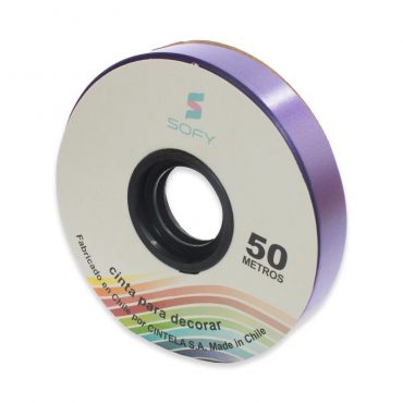 CINTA DE PAPEL SOFY 3/4 50MTS ROLLO MORADO