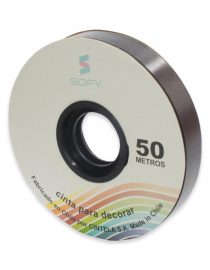 CINTA DE PAPEL SOFY 3/4 50MTS ROLLO NEGRO