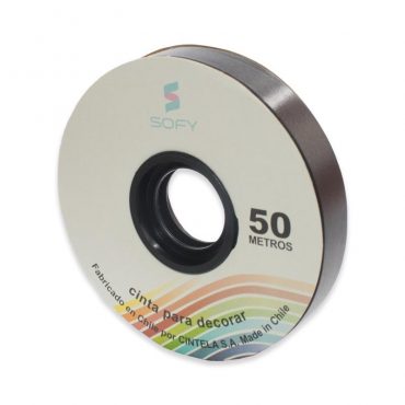 CINTA DE PAPEL SOFY 3/4 50MTS ROLLO NEGRO
