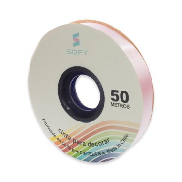 CINTA DE PAPEL SOFY 3/4 50MTS ROLLO ROSADO
