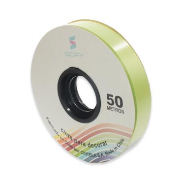 CINTA DE PAPEL SOFY 3/4 50MTS ROLLO VERDE FRUTA