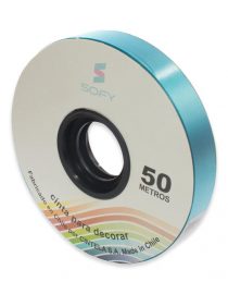 CINTA DE PAPEL SOFY 3/4 50MTS ROLLO TURQUEZA