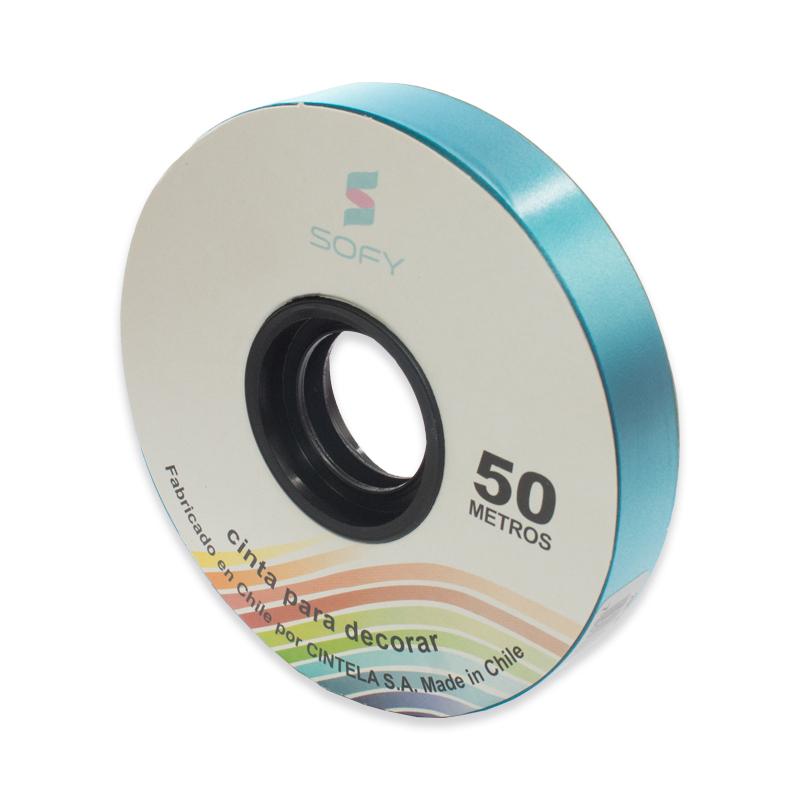 CINTA DE PAPEL SOFY 3/4 50MTS ROLLO TURQUEZA 1 CINTA DE PAPEL SOFY 3/4 50MTS ROLLO TURQUEZA