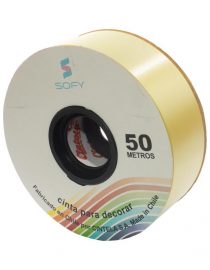 CINTA DE PAPEL SOFY 1-1/2 50MTS ROLLO AMARILLO