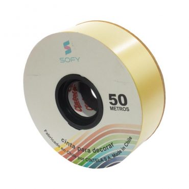 CINTA DE PAPEL SOFY 1-1/2 50MTS ROLLO AMARILLO