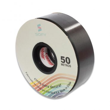 CINTA DE PAPEL SOFY 1-1/2 50MTS ROLLO NEGRO