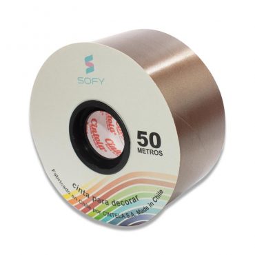 CINTA DE PAPEL SOFY 2pulgadas 50MTS ROLLO CAFE