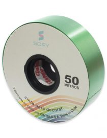 CINTA DE PAPEL SOFY 1-1/2 50MTS ROLLO VERDE
