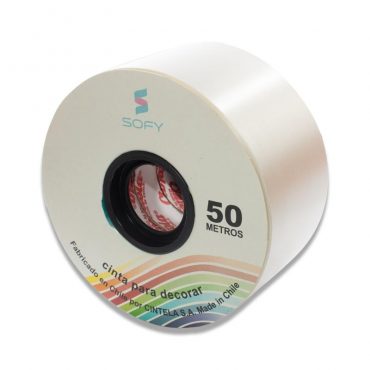 CINTA DE PAPEL SOFY 2pulgadas 50MTS ROLLO BLANCO