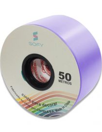 CINTA DE PAPEL SOFY 2pulgadas 50MTS ROLLO LILA