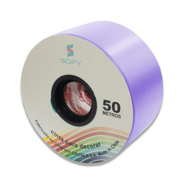 CINTA DE PAPEL SOFY 2pulgadas 50MTS ROLLO LILA