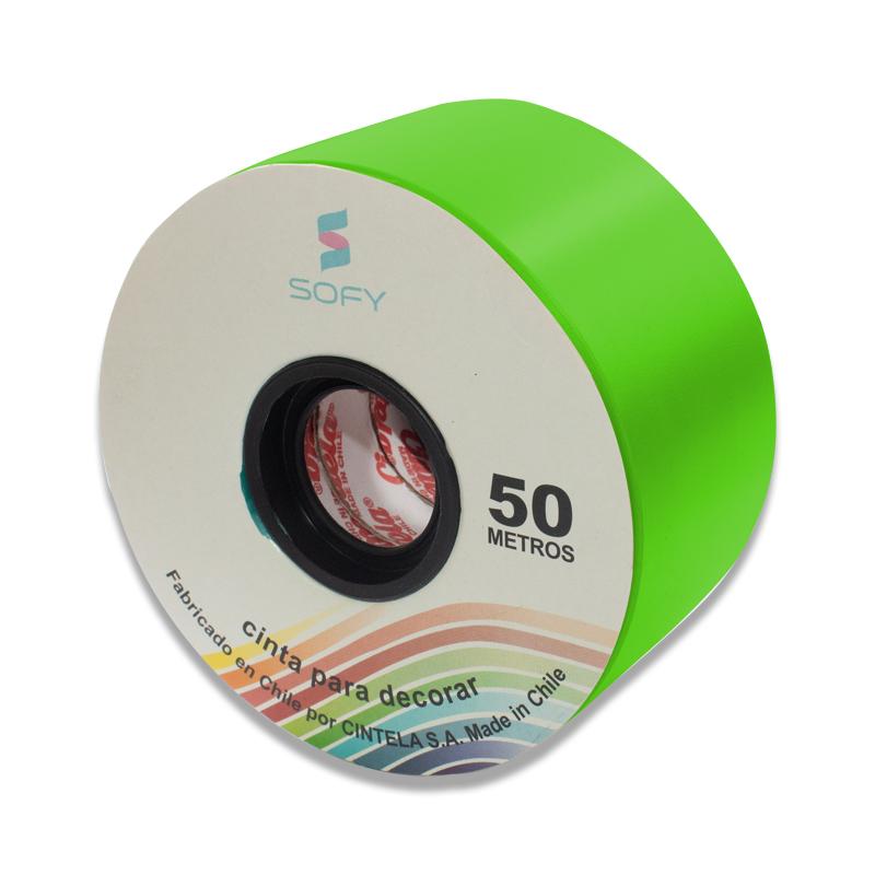 CINTA DE PAPEL SOFY 2pulgadas 50MTS ROLLO VERDE FRUTA 1 CINTA DE PAPEL SOFY 2pulgadas 50MTS ROLLO VERDE FRUTA