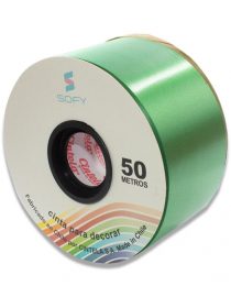 CINTA DE PAPEL SOFY 2pulgadas 50MTS ROLLO VERDE