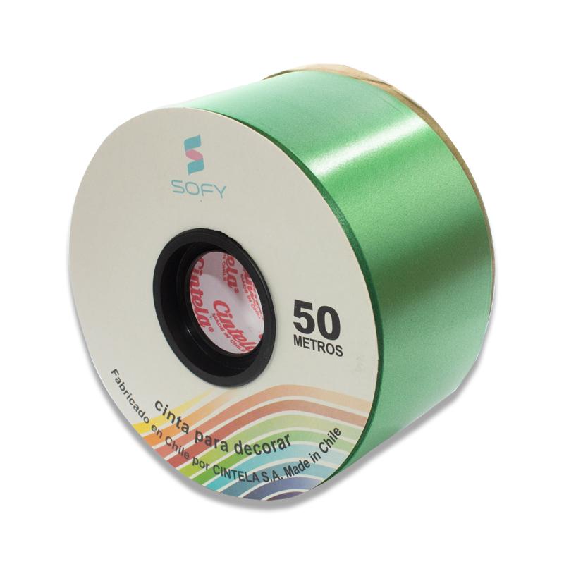 CINTA DE PAPEL SOFY 2pulgadas 50MTS ROLLO VERDE 1 CINTA DE PAPEL SOFY 2pulgadas 50MTS ROLLO VERDE