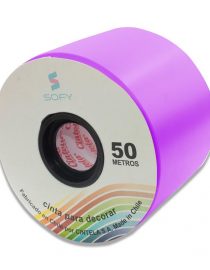CINTA DE PAPEL SOFY 3pulgadas 50MTS ROLLO MAGENTA