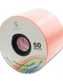 CINTA DE PAPEL SOFY 3pulgadas 50MTS ROLLO MELON