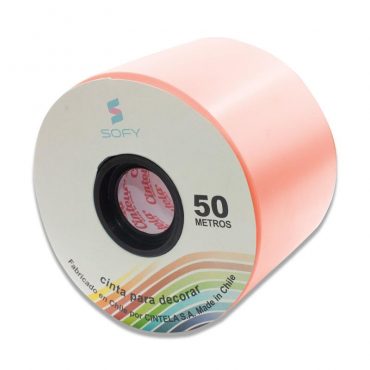CINTA DE PAPEL SOFY 3pulgadas 50MTS ROLLO MELON