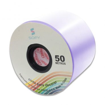CINTA DE PAPEL SOFY 3pulgadas 50MTS ROLLO LILA