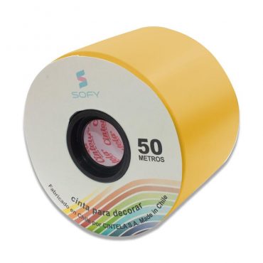 CINTA DE PAPEL SOFY 3pulgadas 50MTS ROLLO ZAPALLO