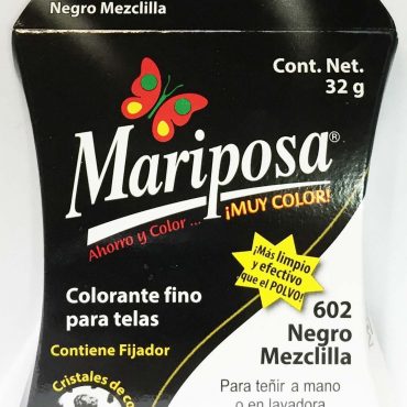 MARIPOSA CRISTALES NEGRO 601