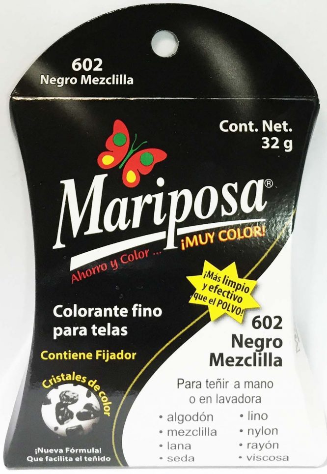 MARIPOSA CRISTALES NEGRO MEZCLILLA 602