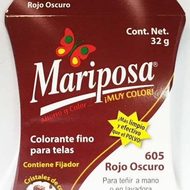 MARIPOSA CRISTALES ROJO OBSCURO 605