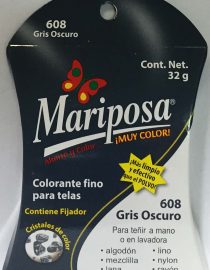MARIPOSA CRISTALES GRIS OBSCURO 608