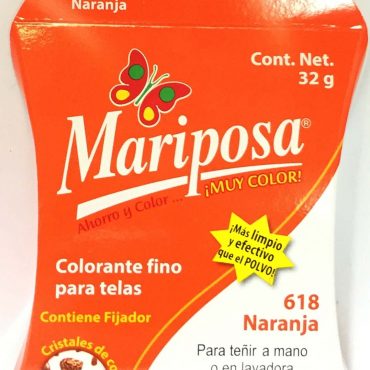 MARIPOSA CRISTALES NARANJA 618